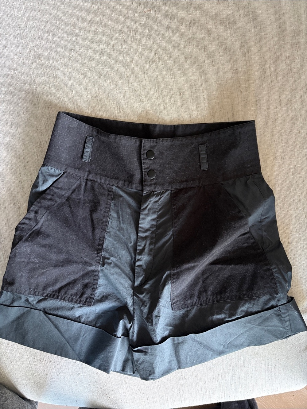 Sea New York Black High-Waist Shorts